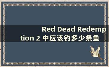 Red Dead Redemption 2 中应该钓多少条鱼（Red Dead Redemption 2 中钓鱼有什么好处）